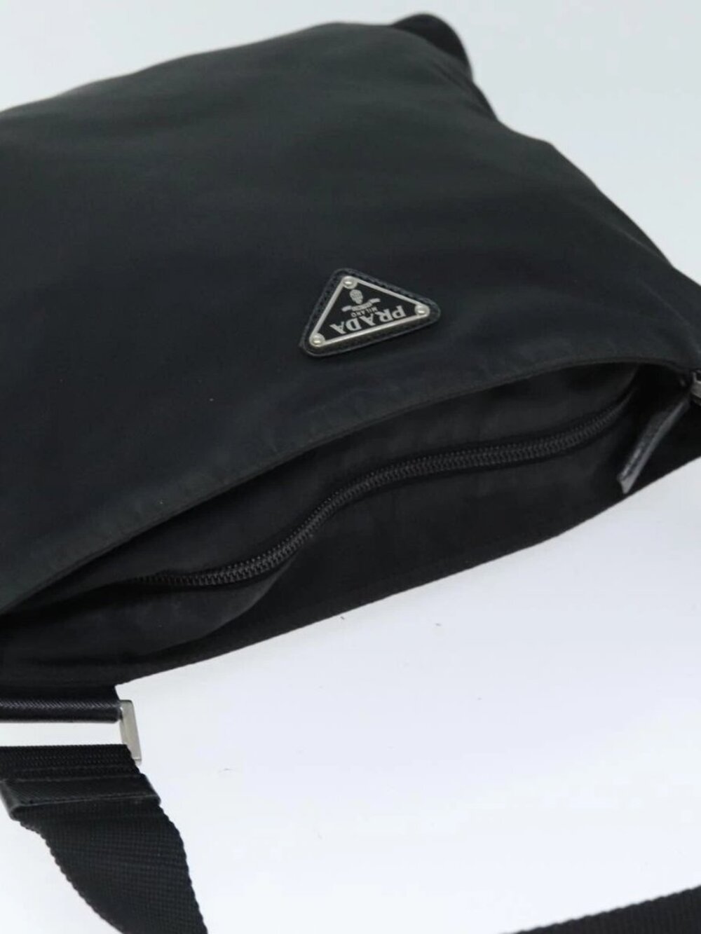 PRADA Shoulder Bag Nylon Black Auth 72842 - Picture 7 of 16